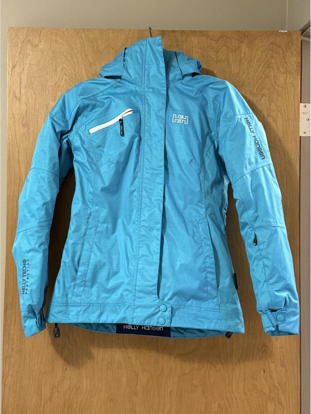 Helly Hansen Helly Tech Ski Jacket Aqua Blue Fitted Women's Small